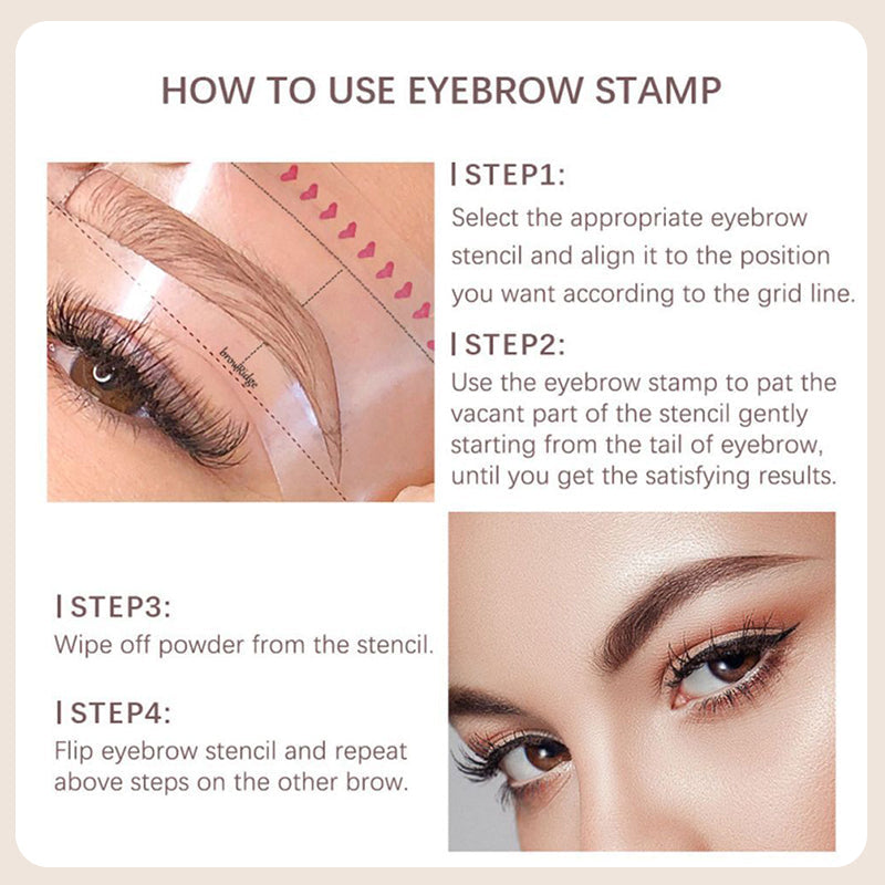 🔥 🌸 Kulmakarvajauheen Stensilsett – For naturlige og stilige bryn