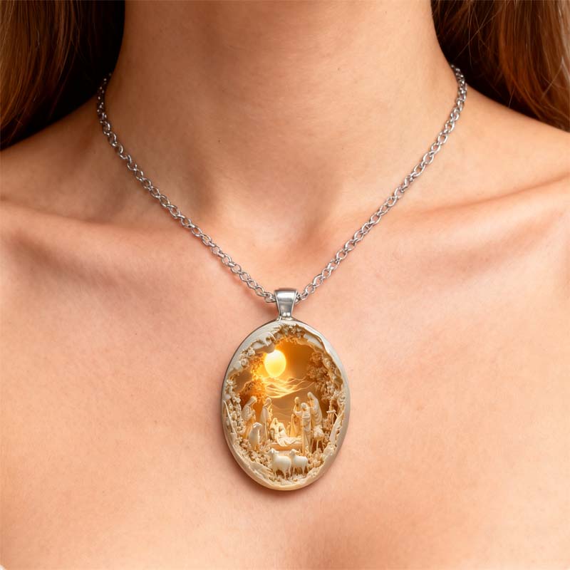 Halskjede med anheng i vintage-stil