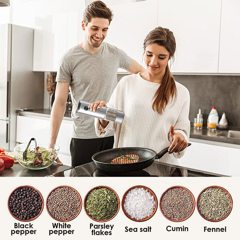 ⚡ Elektrisk Kvern – Enkel, Justerbar & Med Lys