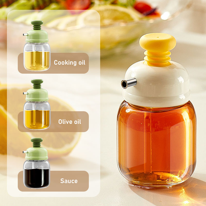 🍳 Trykk-og-hell Oljeﬂaske | Presis & Sølefri Matlaging