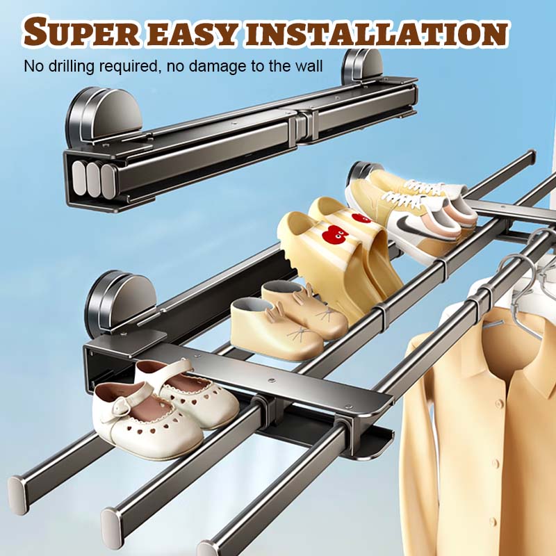 Sammenleggbar Uttrekkbar Klesstativ 🌤