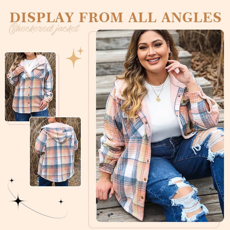 🍂 Høst & Vinter: Rutete Damejakke – Stilig og Varm