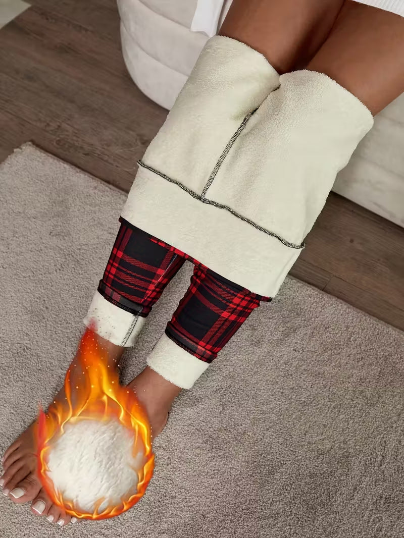 Rutete leggings for kvinner – myke, tøyelige og stilige vinterklær 🧣