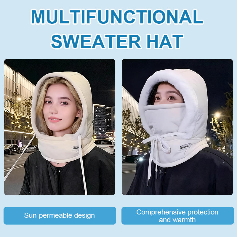 ❄️ Vinterlue med fleece og ansiktsmaske