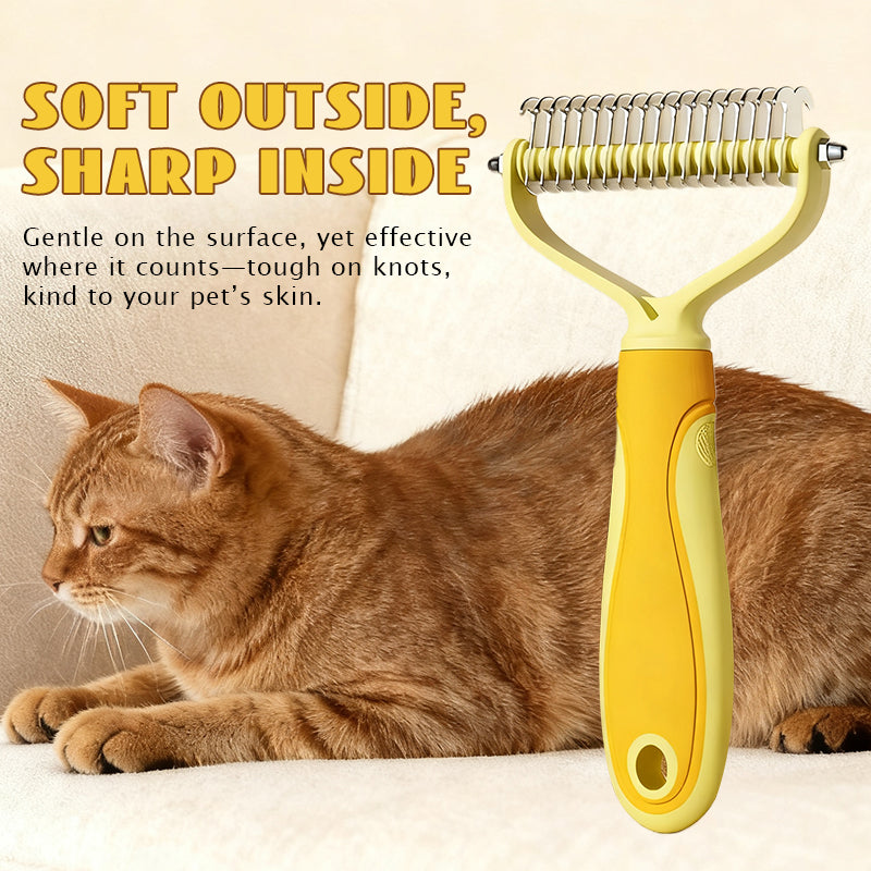 ✨ Dobbeltsidig hårfjerningskam – Perfekt for hund & katt