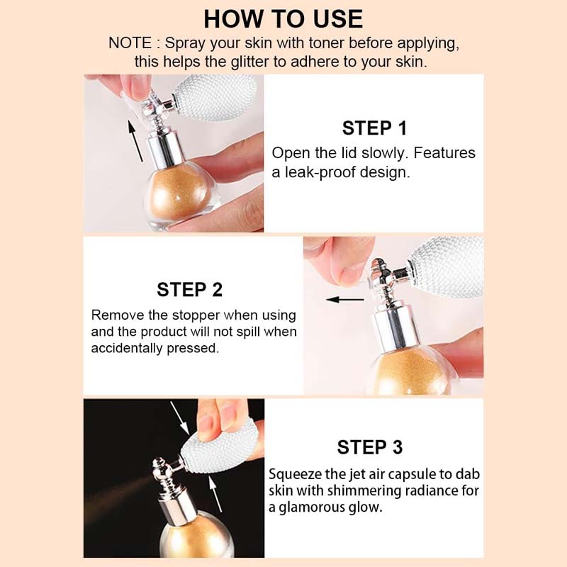 ✨ Lysende Glitter Highlighter – Langvarig & Svettebestandig