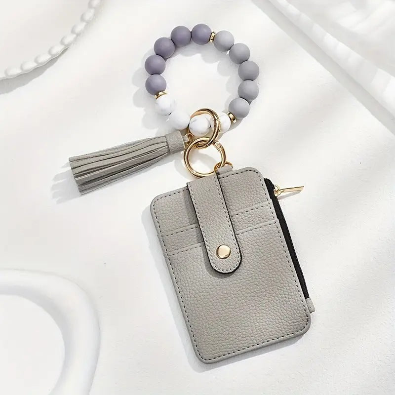 🎅Storsalg Siste dagssalg 🔥- Silikonperlearmbånd, kortholder, nøkkelring