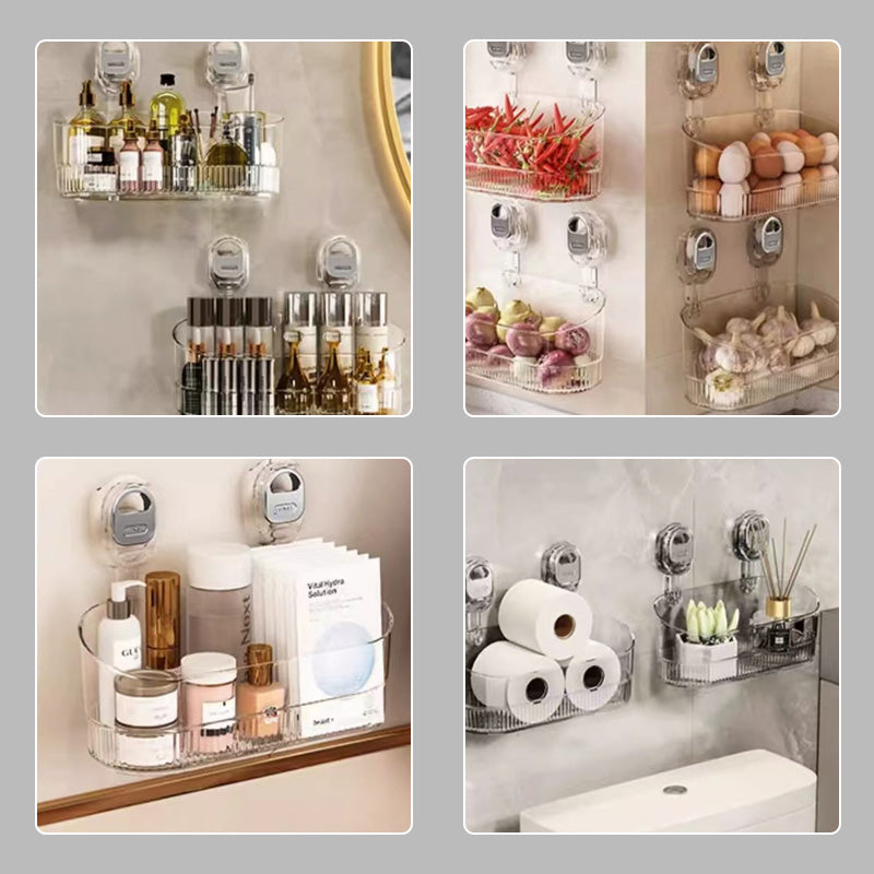 🏠🛁 Hullfri sugekopp-oppbevaringshylle – Kjøkken & Bad Organizer