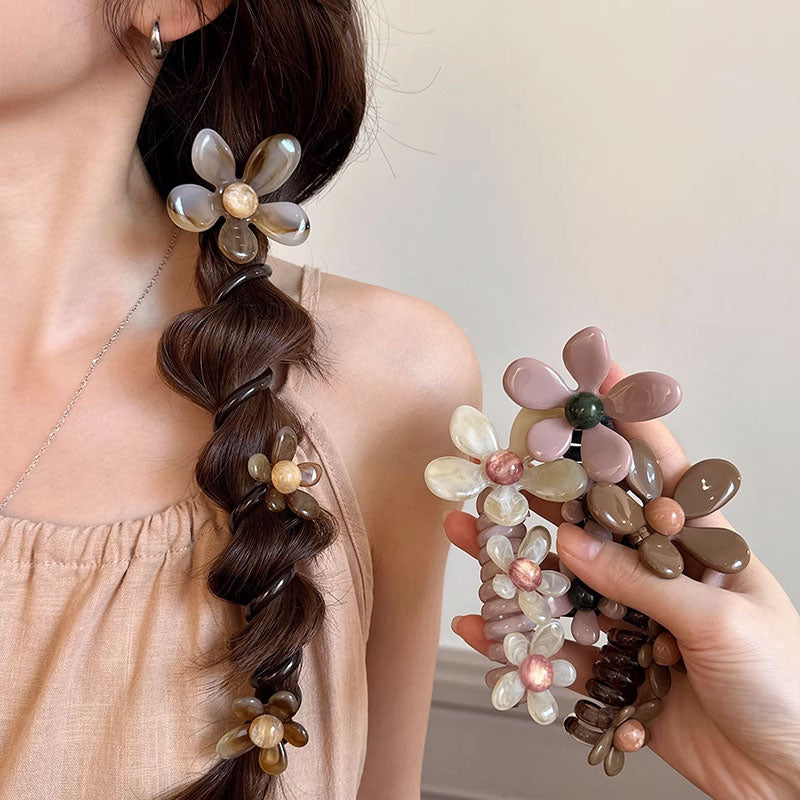 🌸 Elastisk hårbånd med perleblomst 🌸（🔥🎁 Kjøp 1, få 2 gratis!）