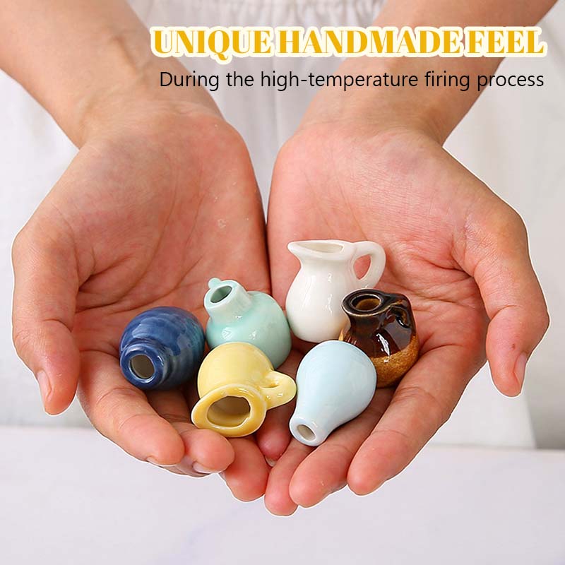 🌼 Keramiske minivase kjøleskapsmagneter