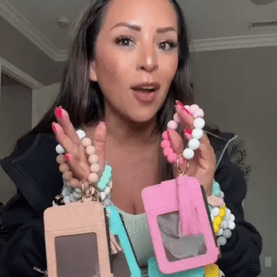 🎅Storsalg Siste dagssalg 🔥- Silikonperlearmbånd, kortholder, nøkkelring