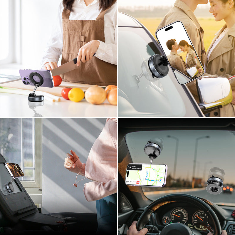 Vakuumroterende magnetisk bilholder