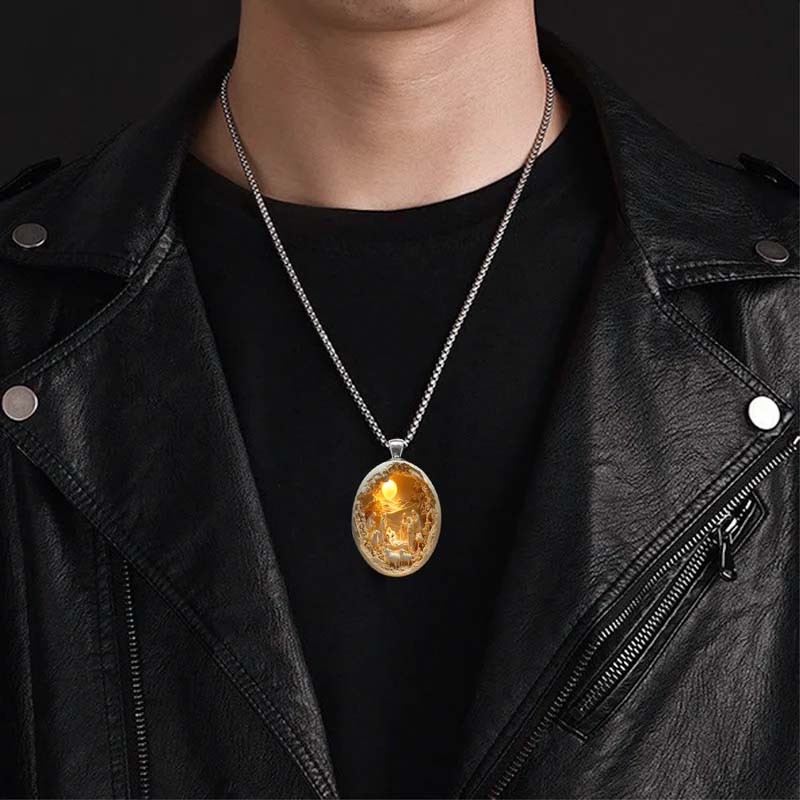 Halskjede med anheng i vintage-stil