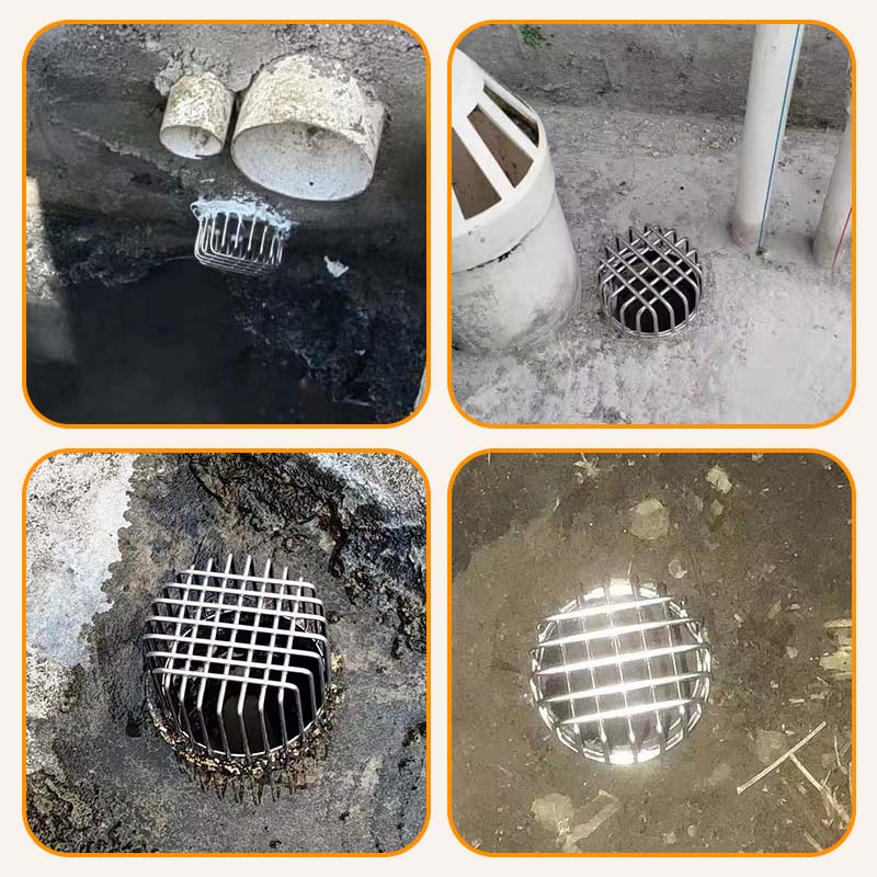 🛡 Avløpsbeskyttelse i 304 Rustfritt Stål – Holder Fugler, Rotter og Rusk Ute