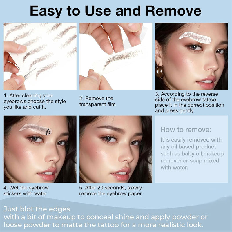 🌿✨ 6D Øyenbrynsoverføring – Få naturlige bryn på et blunk!