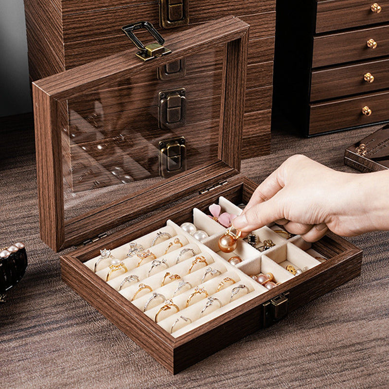 5-lags smykkeskrin i valnøttre