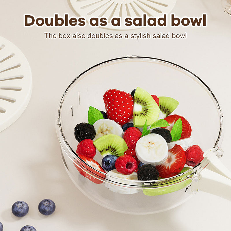 🥗 Oppbevaringsboks med lokk og drenering