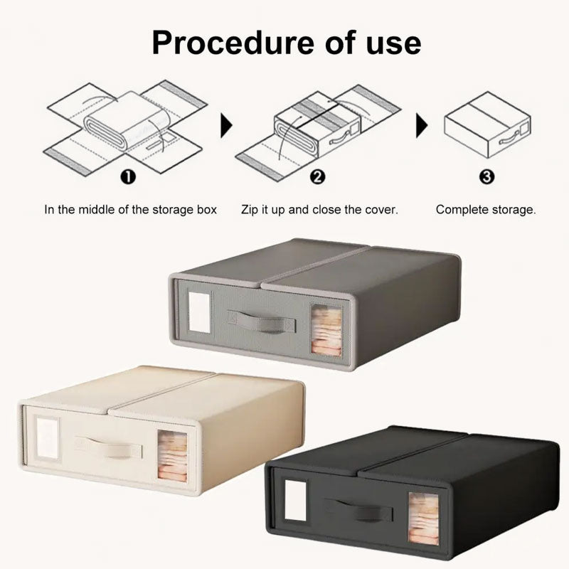 🧺 Ikke-vevd Oppbevaringsboks – Klær & Sengetøy