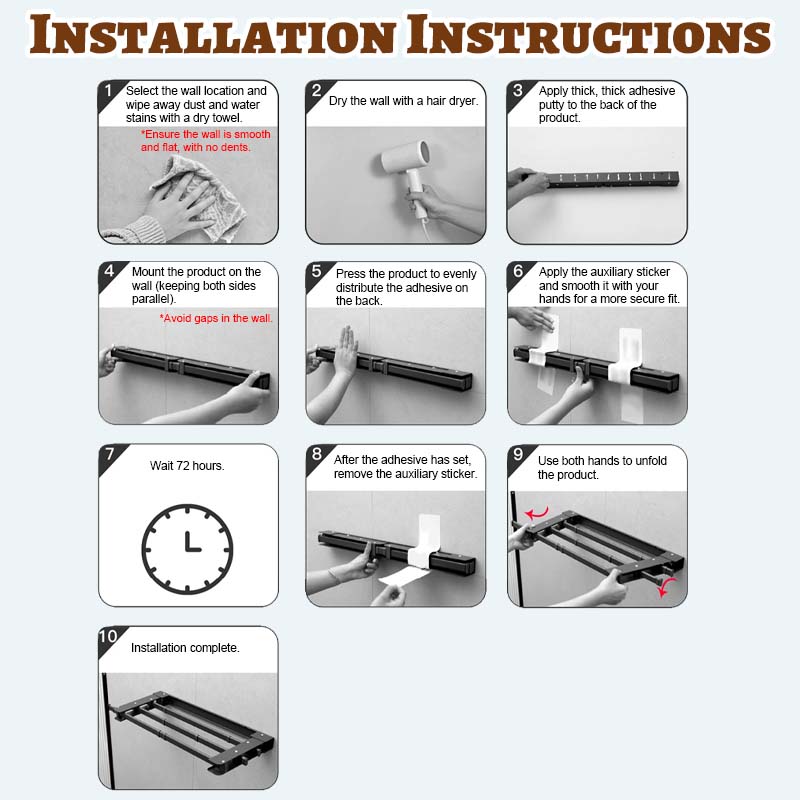 Sammenleggbar Uttrekkbar Klesstativ 🌤
