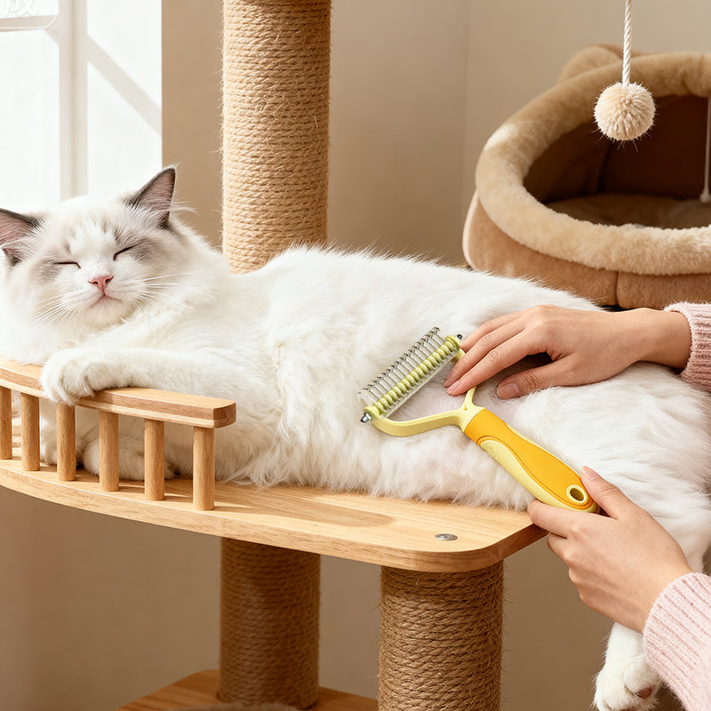 ✨ Dobbeltsidig hårfjerningskam – Perfekt for hund & katt