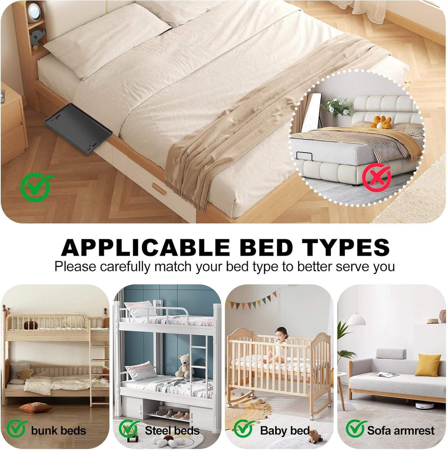 ✨ Avtakbar sengehylle – smart oppbevaring