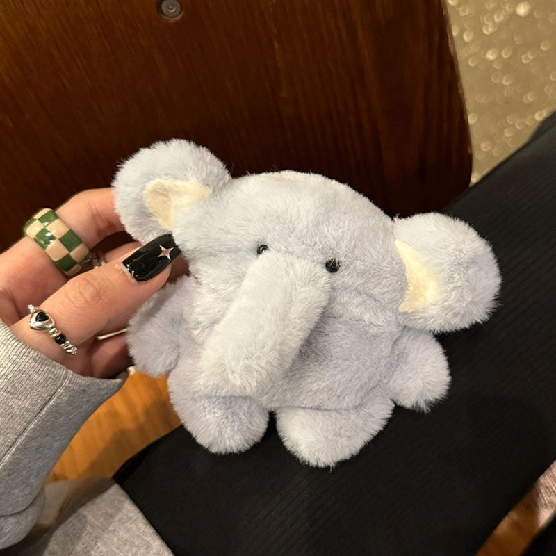 🐘 Fluffy Blå Elefant AirPods Etui