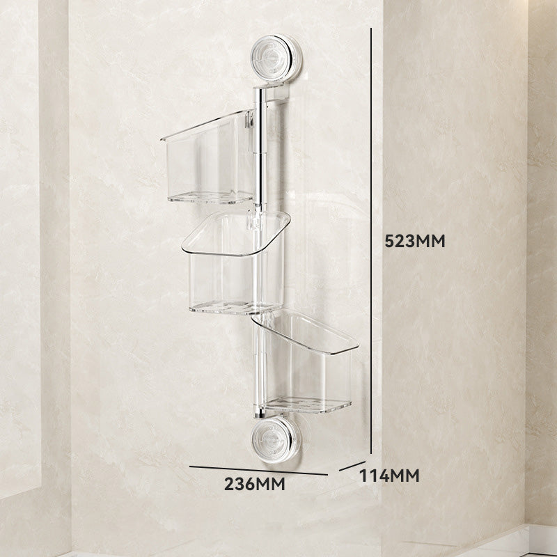 🍽️ Roterbar oppbevaringsboks med sugekopp – plassbesparende på kjøkkenet