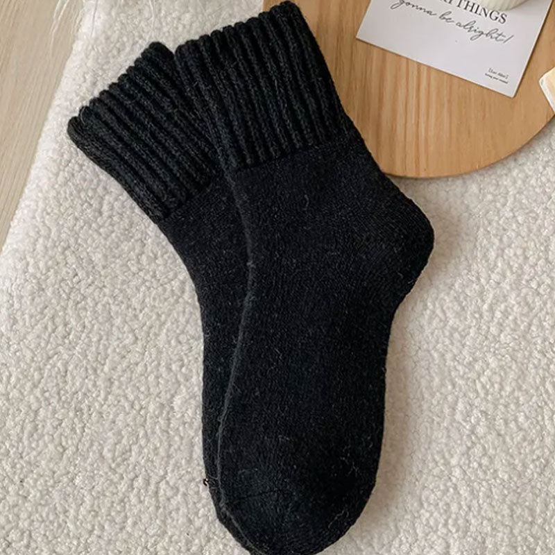 🧦 5 Par Dame Ullsokker – Varme Midtsokker