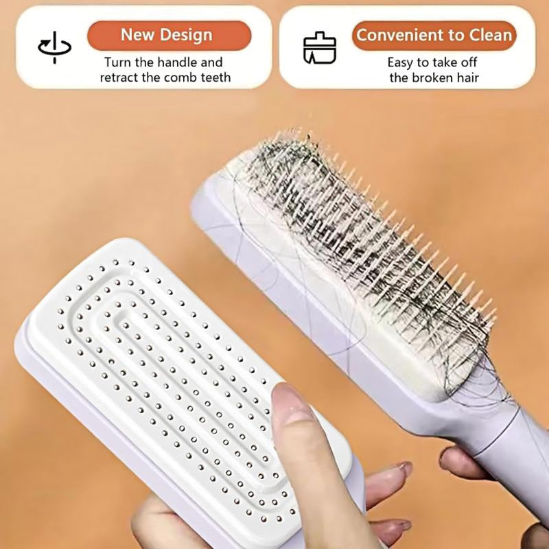 ✨ Roterende hårbørste med massasje – glatt og flokefritt hår