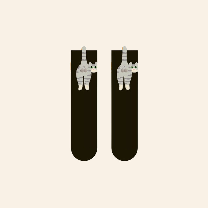 🐾Søte & Rampete Kattesokker（2 par）