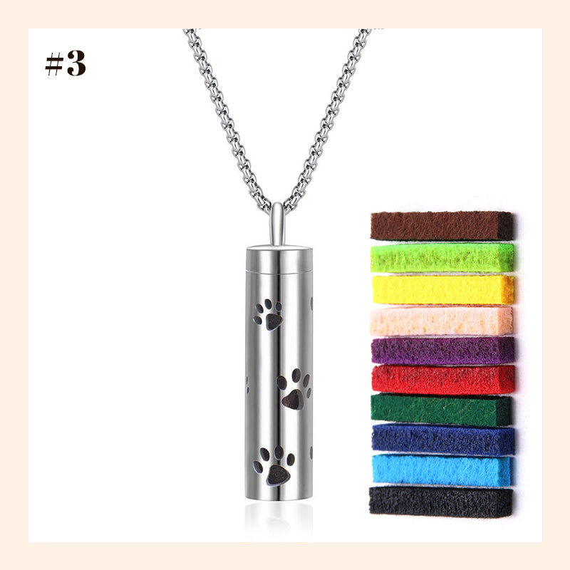 🌿✨ Aromaterapi Utskåret Diffuser Halskjede – Parfyme Vedheng