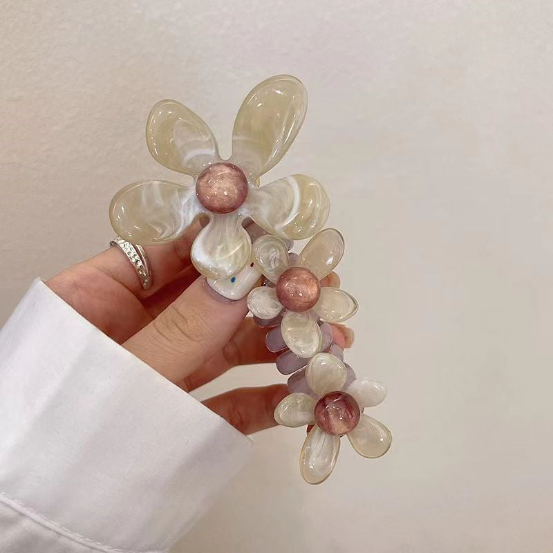 🌸 Elastisk hårbånd med perleblomst 🌸（🔥🎁 Kjøp 1, få 2 gratis!）