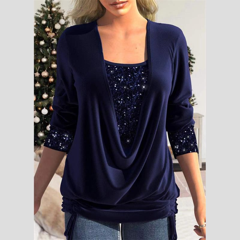 ✨🎅 Juletilbud – Kun i en begrenset periode! ⏰ Dame langermet skjorte med paljetter