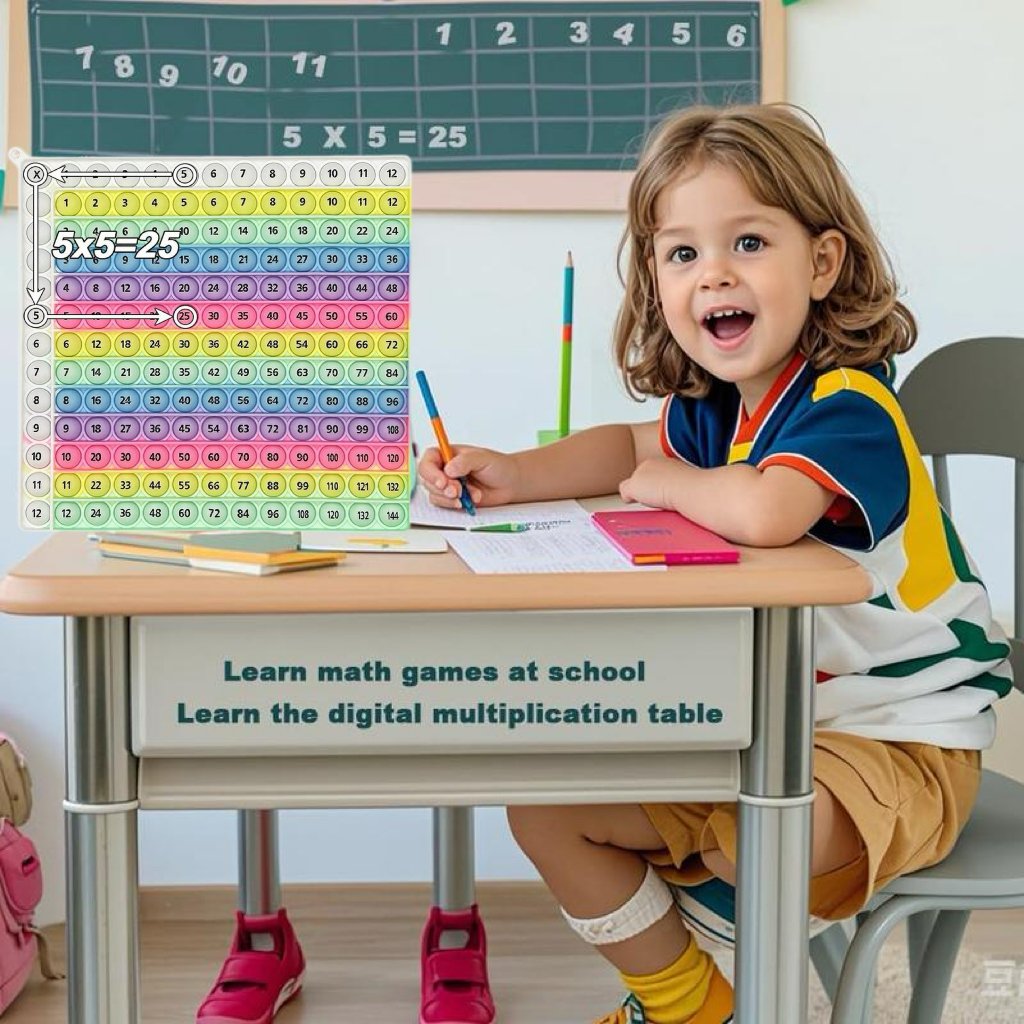 🎯 12x12 Gangetabellspill – Bærbar Mattelek for Barn