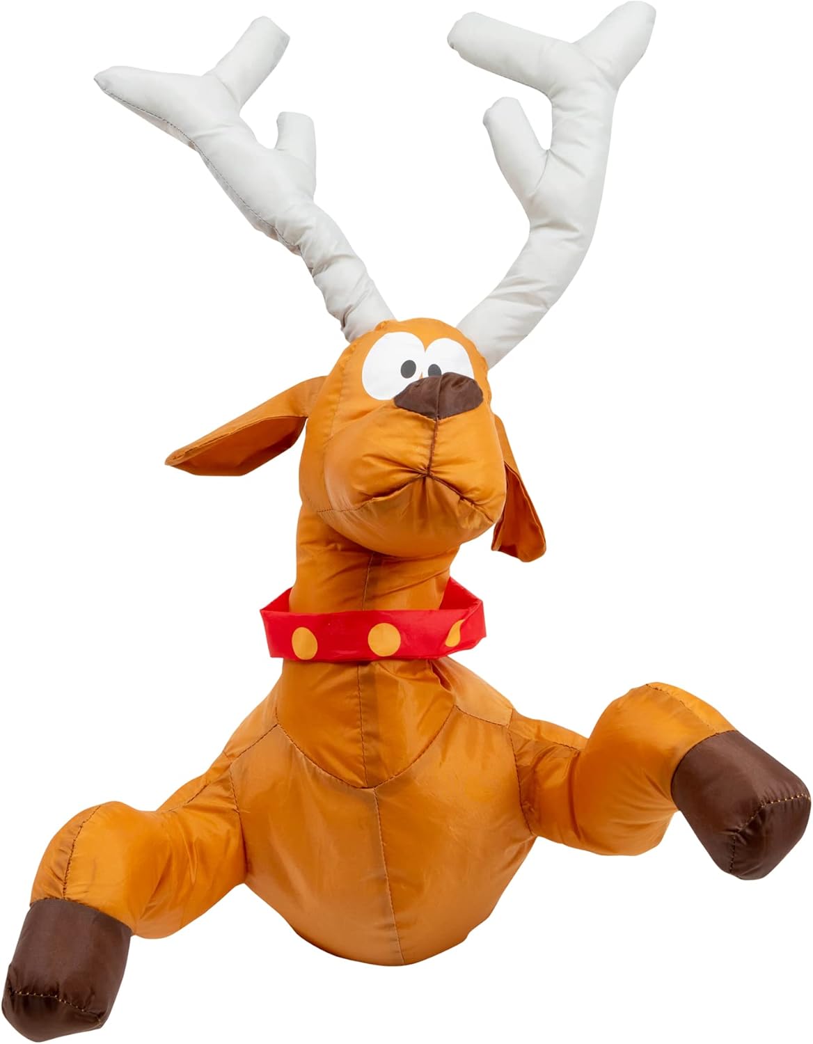 🎅🦌 Krasjende Julenisse & Reinsdyr Vindusdekorasjon