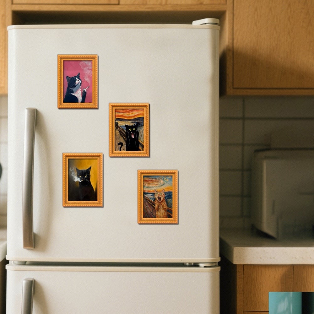 🌹 Søte kjøleskapsmagneter til katter – Sjarmerende katterammedekorasjoner til hjem og kontor 🐱✨