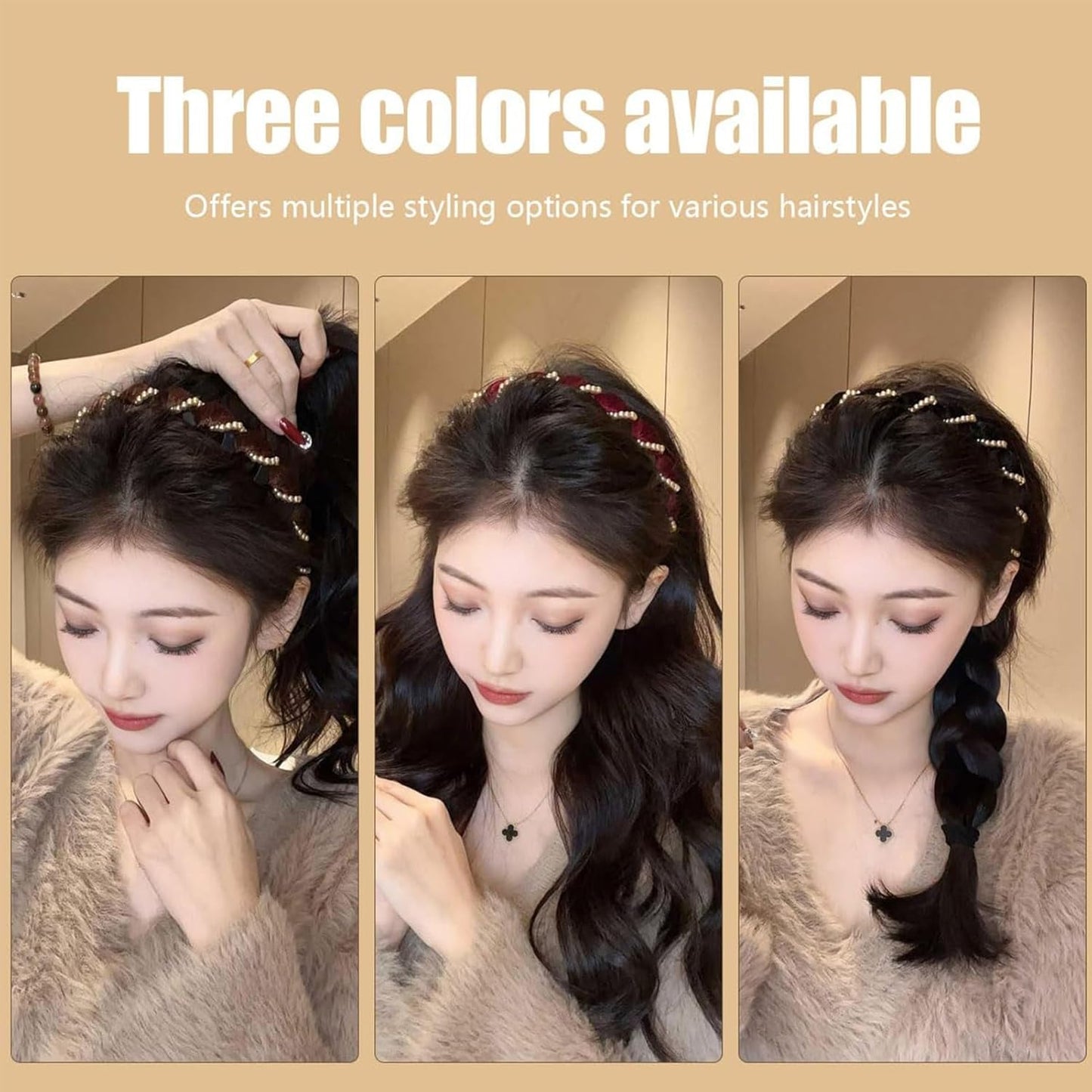 ✨ Retro Hårbøyle med Perler – Elegant & Tidløs