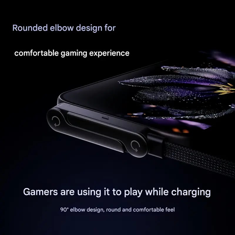 ⚡2-i-1 usynlig ladekabel – 240W hurtigladeledning med innebygd telefonstativ