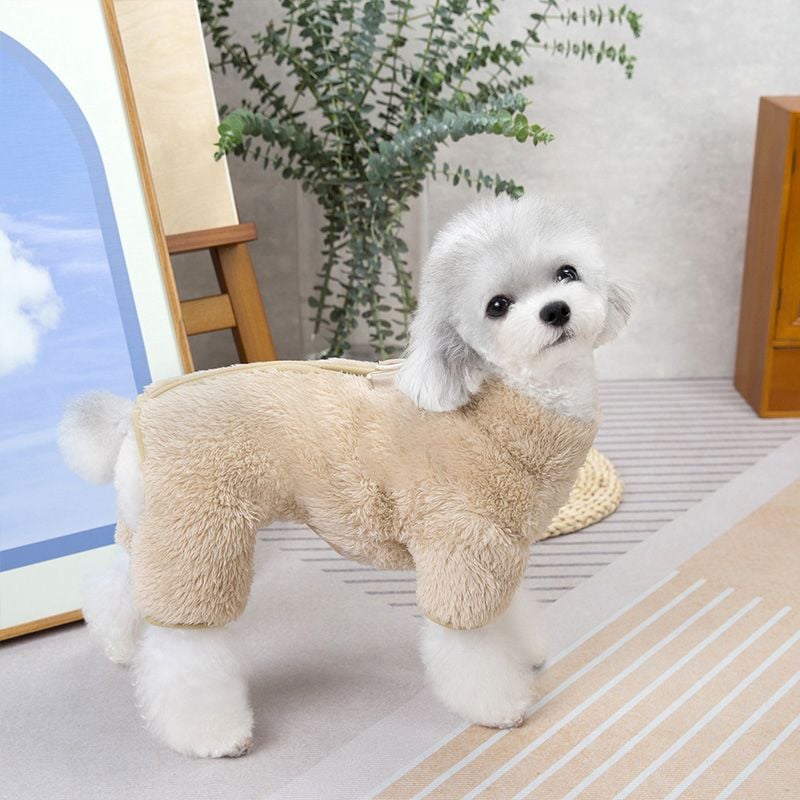 🐶 Vinterhundjumpsuit med glidelås bak