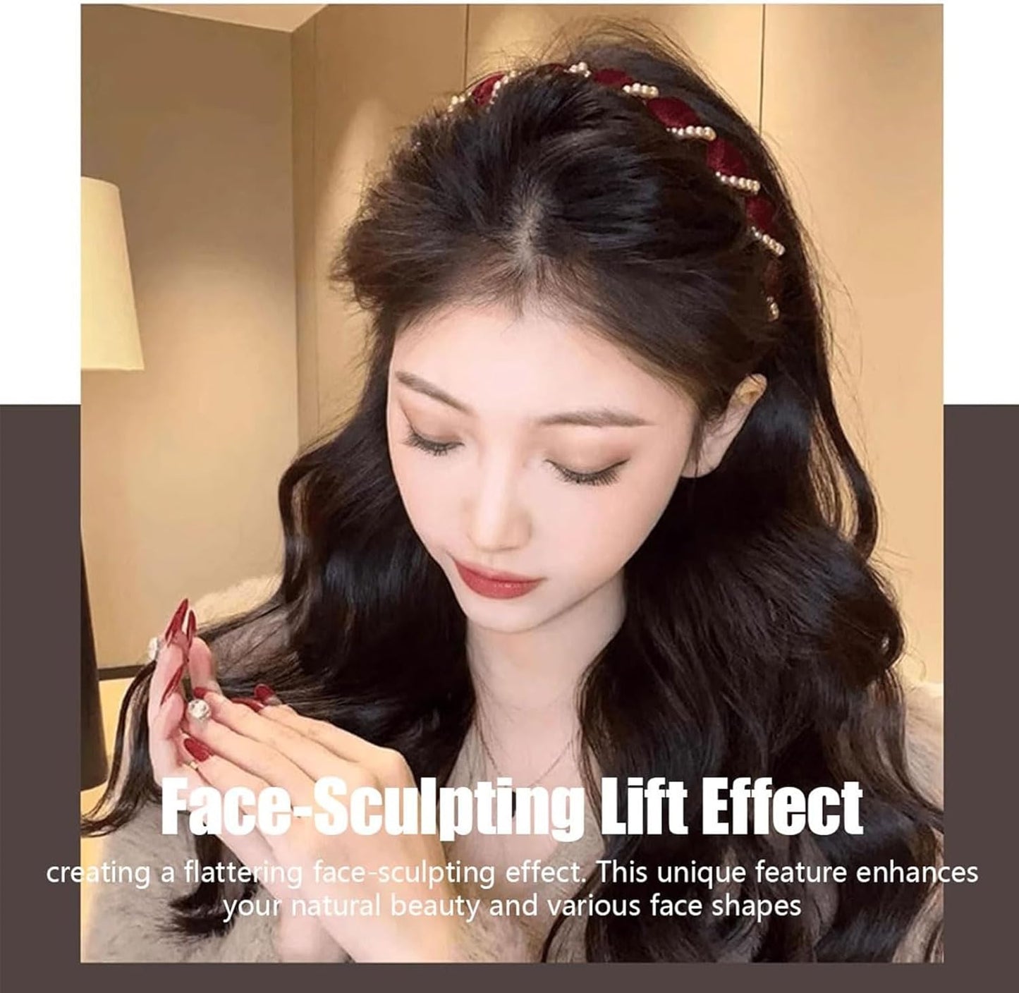 ✨ Retro Hårbøyle med Perler – Elegant & Tidløs