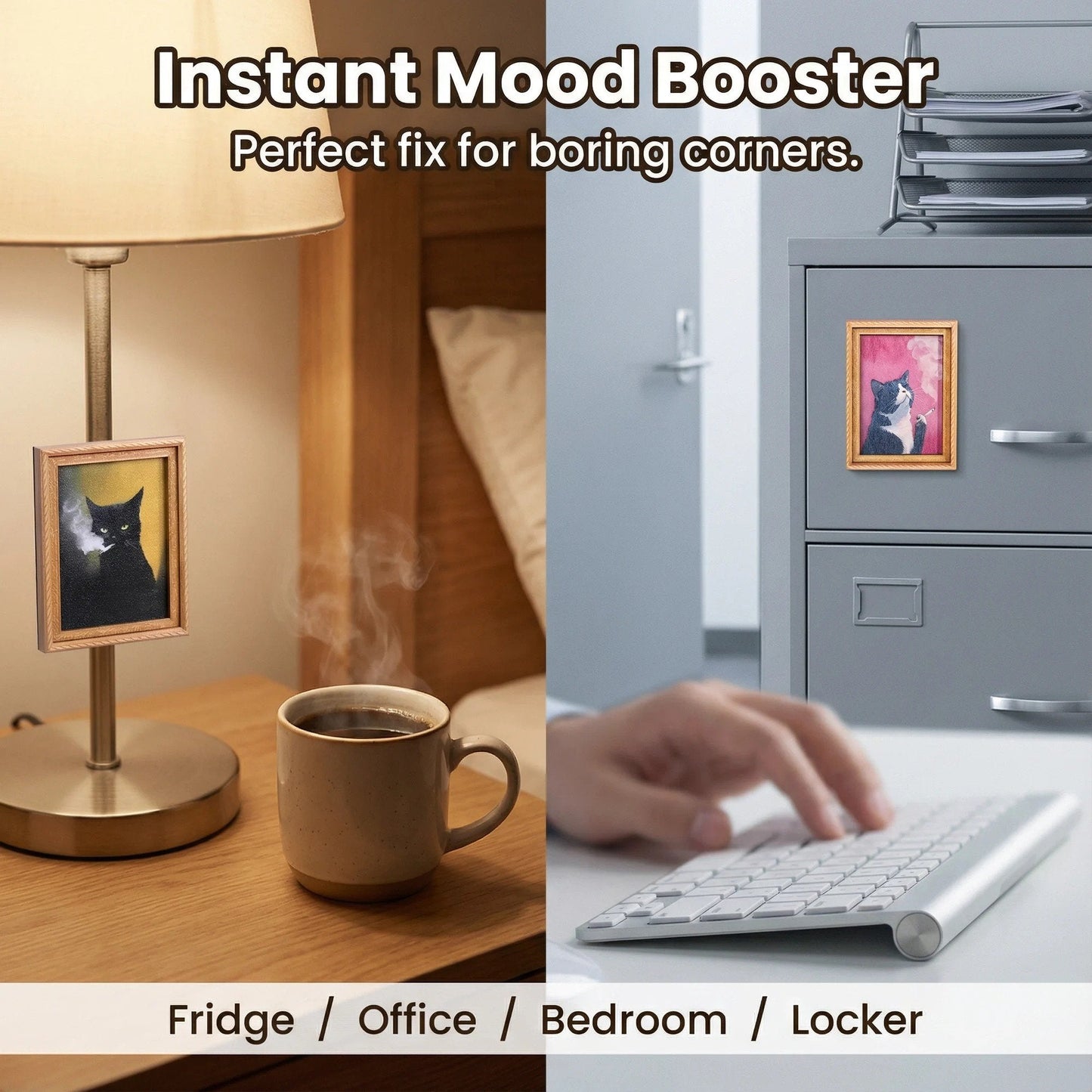 🌹 Søte kjøleskapsmagneter til katter – Sjarmerende katterammedekorasjoner til hjem og kontor 🐱✨