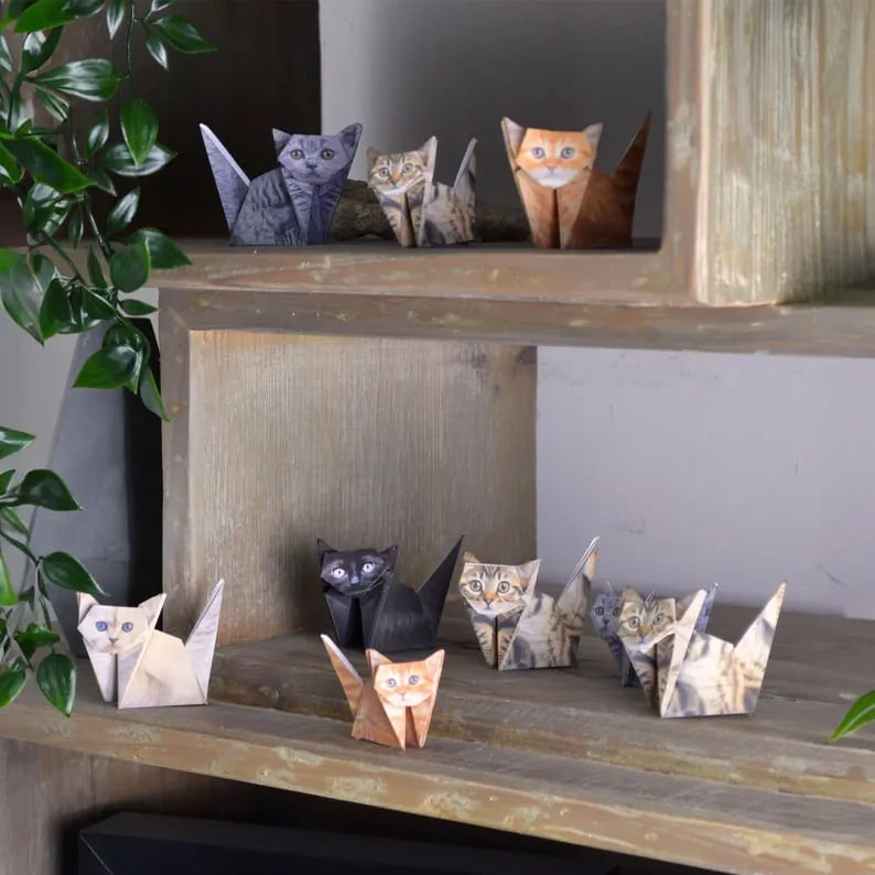 🐱DIY Origami Katter – Koselig hobby & gaveidé