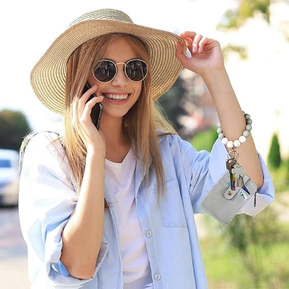 🎅Storsalg Siste dagssalg 🔥- Silikonperlearmbånd, kortholder, nøkkelring