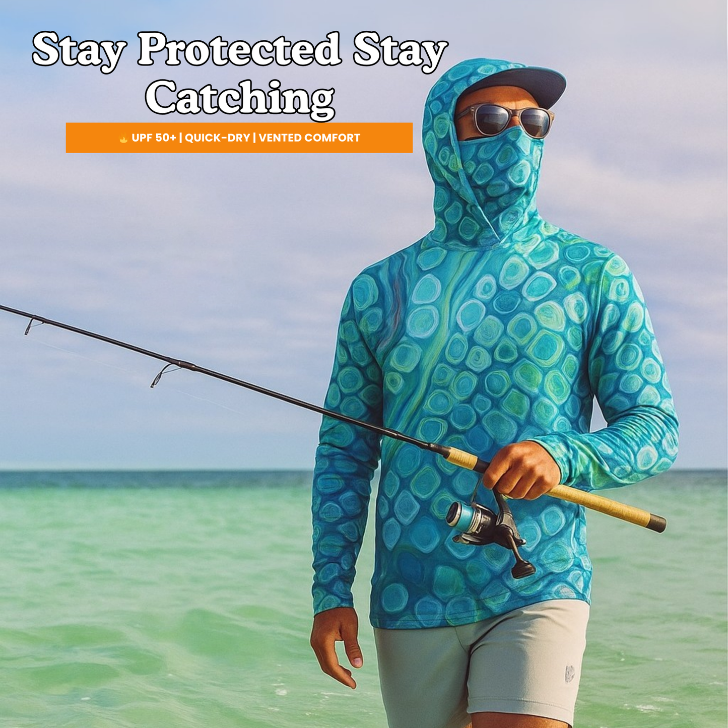 🎣Fiskeklær Med Hette Og Solbeskyttelse