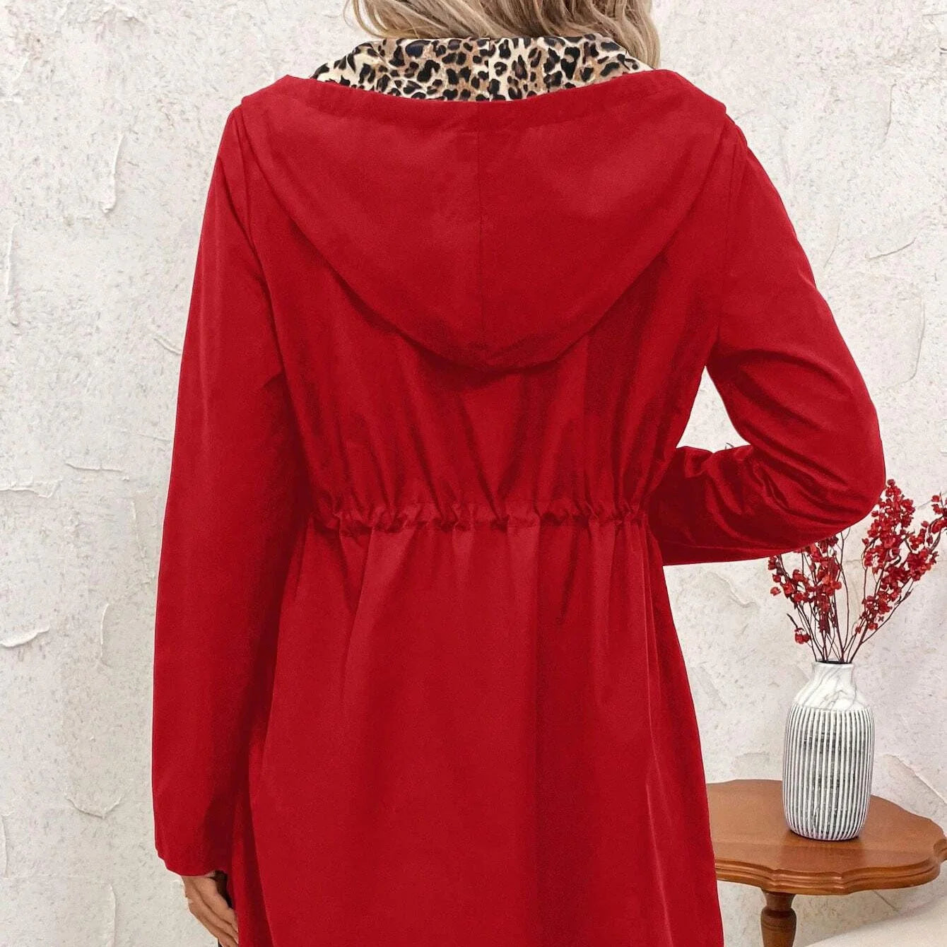 🥻 Damejakke med hette & toveis glidelås