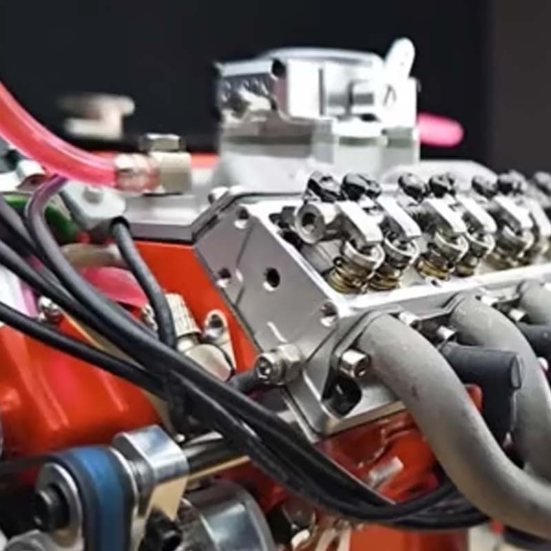 🔥 Liten forbrenningsmotor modell V8 OHV bensinmotor modell monteringssett