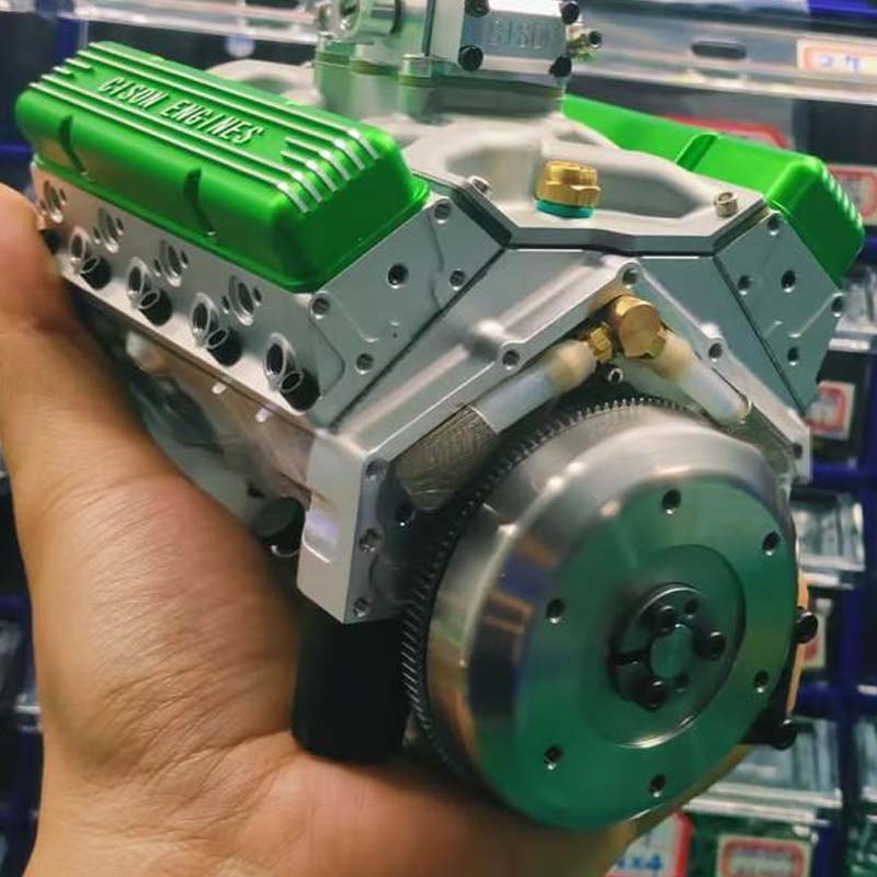 🔥 Liten forbrenningsmotor modell V8 OHV bensinmotor modell monteringssett